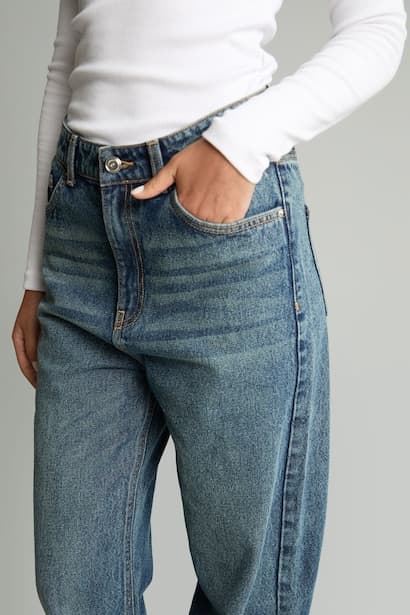90's Wide Leg High Waist Jeans (٤)