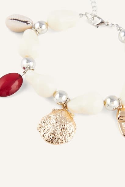Woman White Stone Sea Design Bracelet Jewellery (٣)