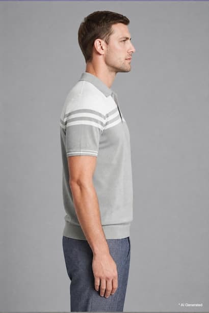 Standard Fit Knitwear Short Sleeve Polo T-Shirt (٤)