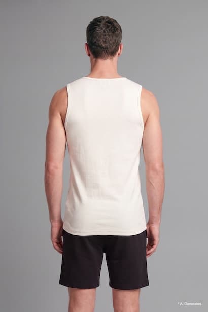 Regular Fit Crew Neck Sleeveless Tank Top (٤)