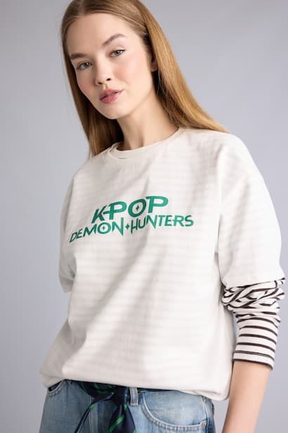 100% Cotton KPop - Demon Hunters Oversize T-Shirt (4)
