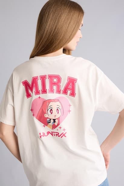 Kpop - Demon Hunters Oversize Crew Neck Printed T-Shirt