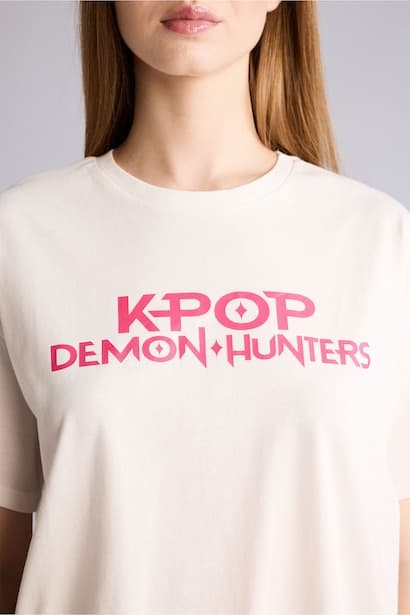Kpop - Demon Hunters Oversize Crew Neck Printed T-Shirt (4)