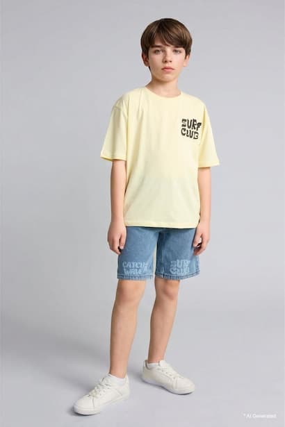 Boy 100% Cotton Denim Shorts