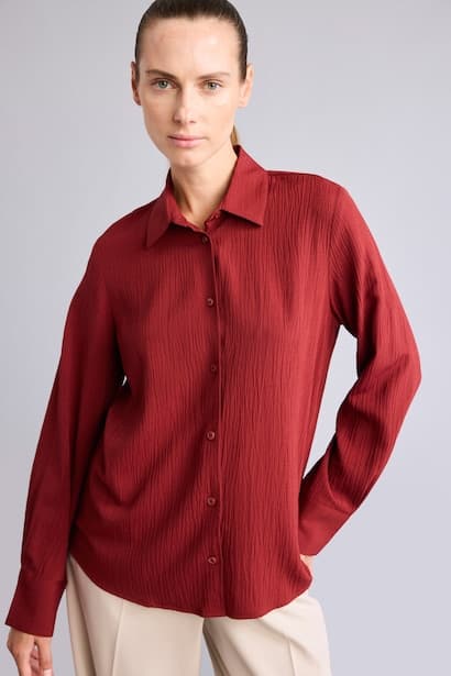 Regular Fit Seersucker Texture Shirt