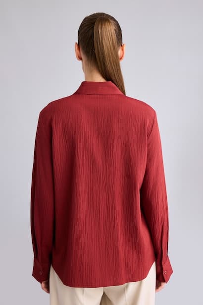 Regular Fit Seersucker Texture Shirt (4)