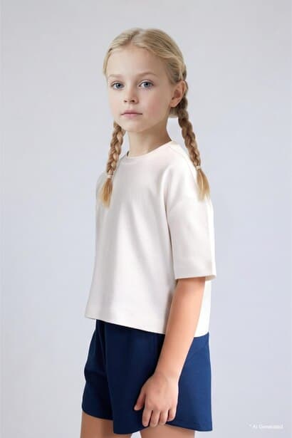 Girl Short Sleeve T-Shirt (٣)