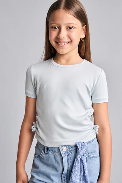 Girl Crew Neck Short Sleeve T-Shirt