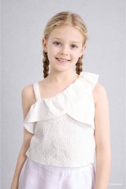 Girl Floral Short Sleeve T-Shirt