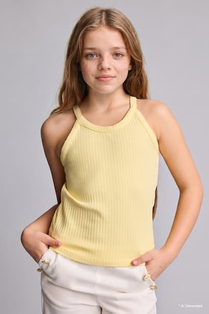 Girl Halter Neck Tank Top