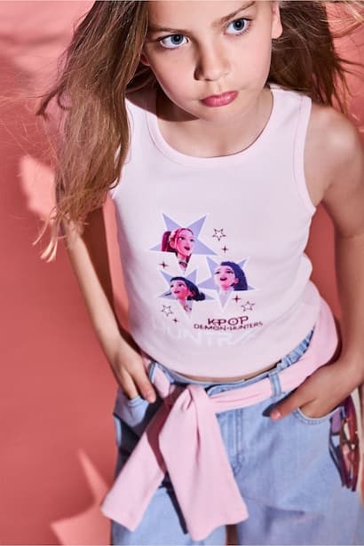 Girl Ribana Crew Neck Kpop Demon Hunters Tank Top Tank Top & Crop Top
