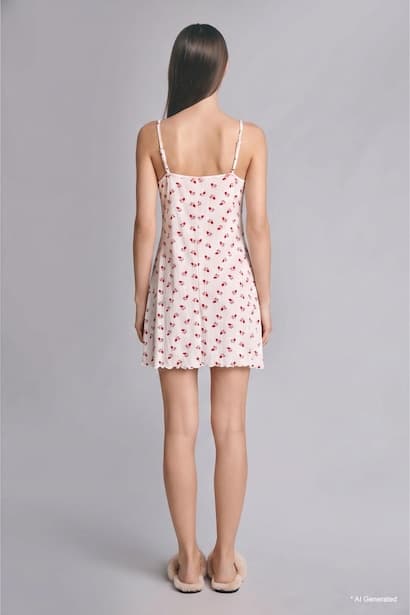 Regular Fit V-Neck Nightgown (4)