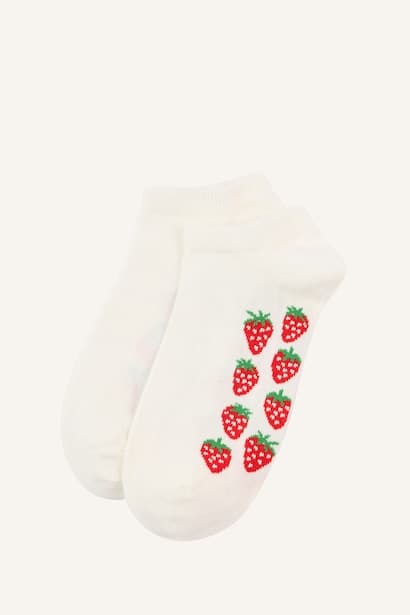 5-Pack Seamless Fruit Print Cotton Short Socks (3)
