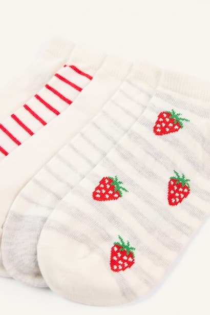 5-Pack Seamless Fruit Print Cotton Short Socks (4)
