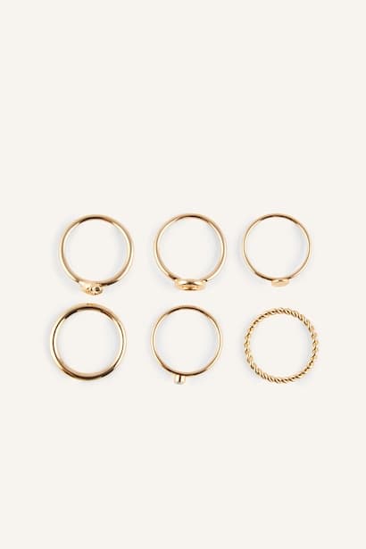 Woman 6 Piece Ring Set Jewellery