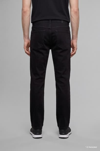 Straight Fit Regular Waist Straight Leg Jeans Denims (4)