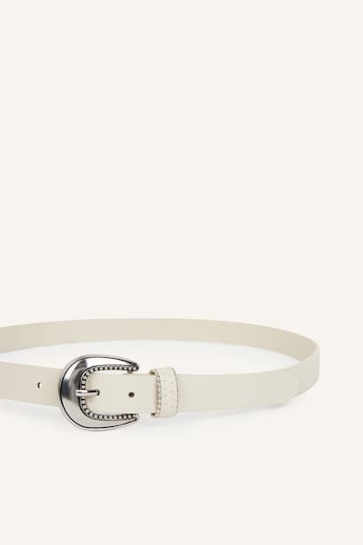 Woman Faux Leather 2 Piece Belt (٣)