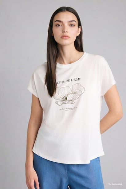 Regular Fit Crew Neck Floral Short Sleeve T-Shirt (3)
