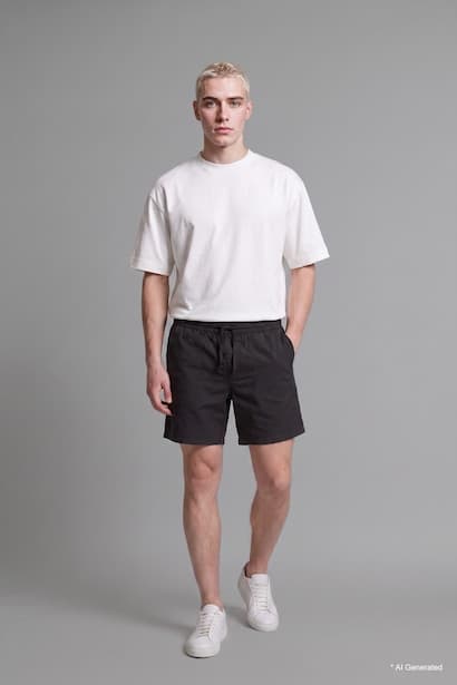 Ultra Soft Relaxed Fit Elastic Waist Shorts