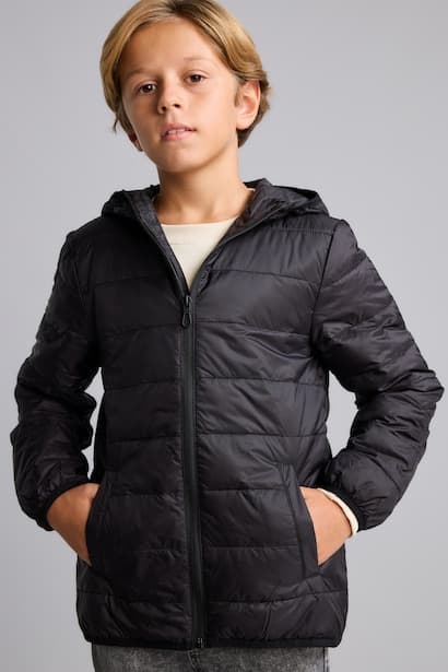 Boy Waterproof Hooded Quilted Puffer Jacket