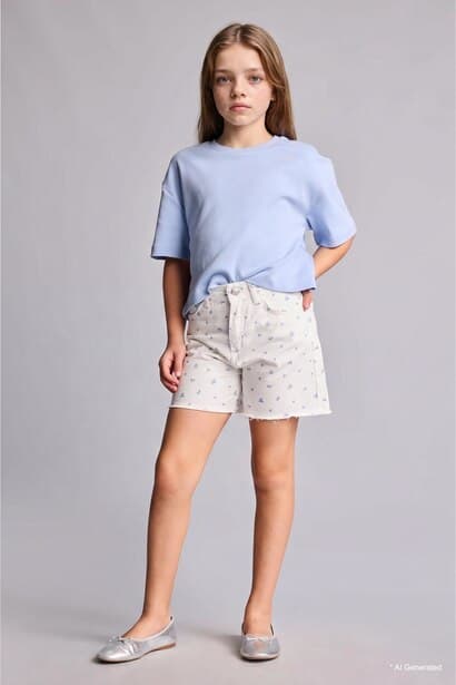 Girl Gabardine Shorts (3)