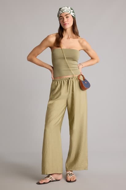 High Waist Wide Leg Trousers