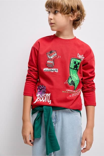 Oversize Fit Long Sleeve T-Shirt (٣)