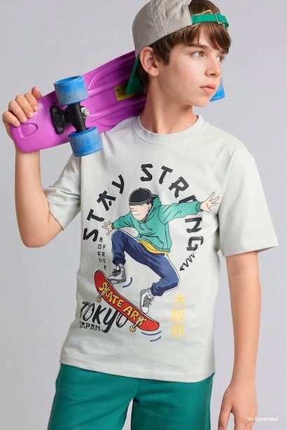 Boy 100% Cotton Printed T-Shirt