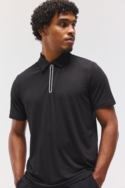 Standard Fit Ultra Soft Stretch Basic Polo T-Shirt (٣)