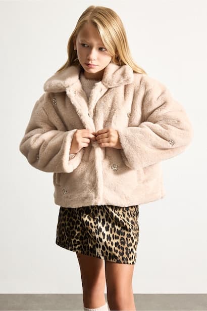 Girl Polo Neck Jacket Coat