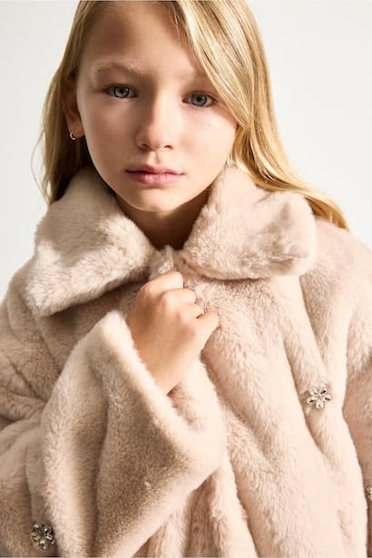 Girl Polo Neck Jacket Coat (٤)