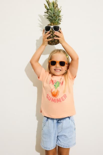 Girl Relax Fit 100% Cotton Rose Pink T-Shirt
