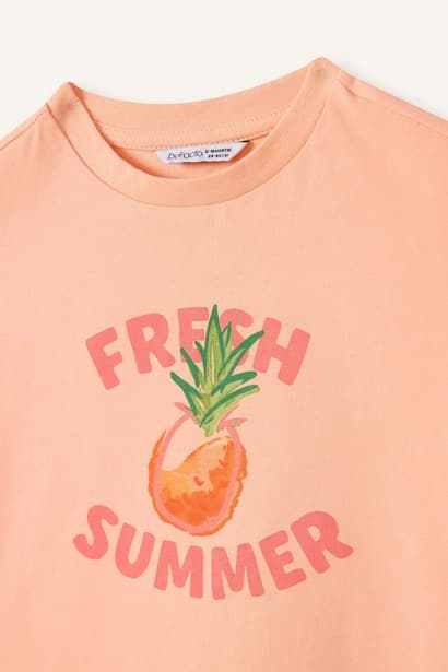 Girl Relax Fit 100% Cotton Rose Pink T-Shirt (3)