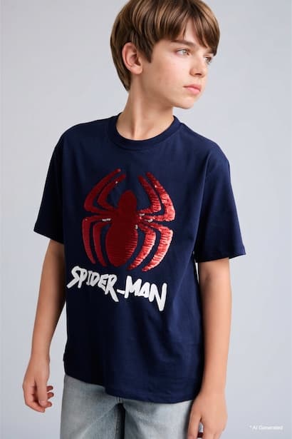Boy Regular Fit Marvel Spiderman Short Sleeve T-Shirt