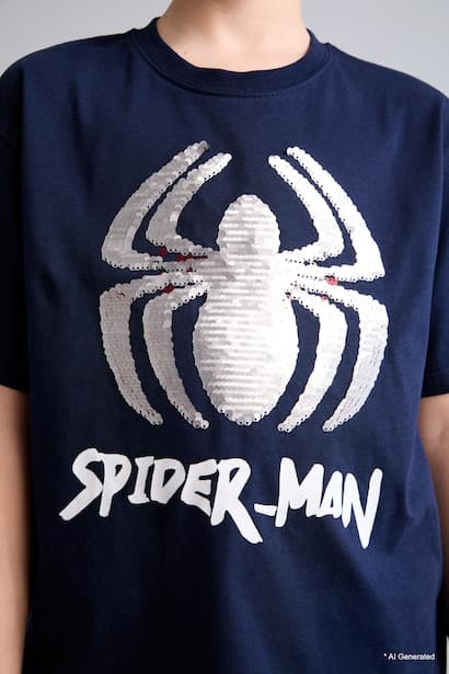 Boy Regular Fit Marvel Spiderman Short Sleeve T-Shirt (٤)
