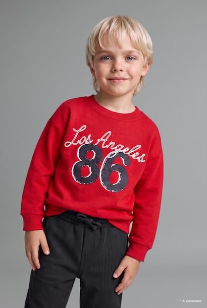 100% Cotton Crew Neck Printed Sweatshirt