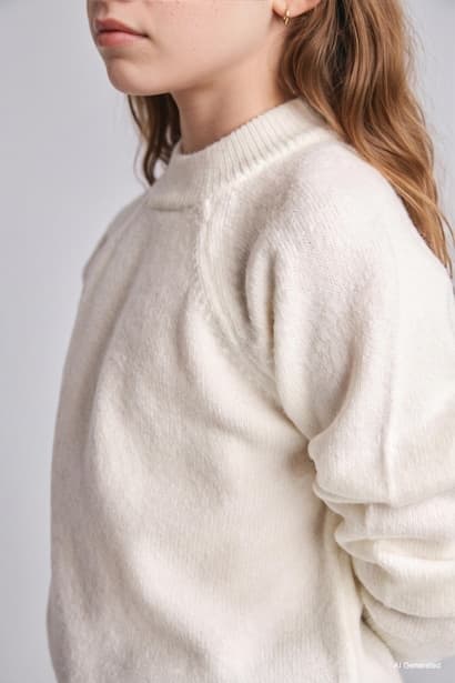 Girl Raglan Sleeve Crew-Neck Knit Pullover (٤)