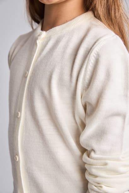 Girl Neck Buttoned Basic Cardigan (٤)
