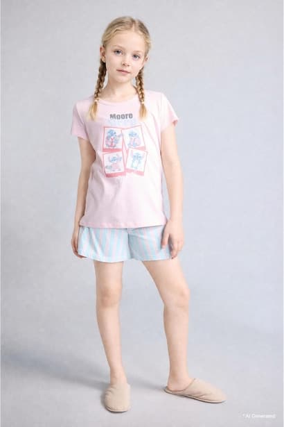 2 piece Relax Fit Disney Lilo & Stitch Knitted Pyjamas Homewear