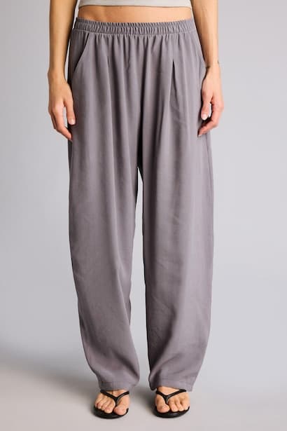 Regular Fit Regular Hem Linen Look Trousers (3)
