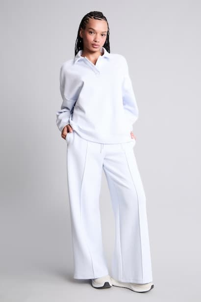 Barrel Fit Wide Leg Pockets Sports Sweatpants