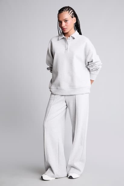 Barrel Fit Pockets Wide Leg Sports Sweatpants
