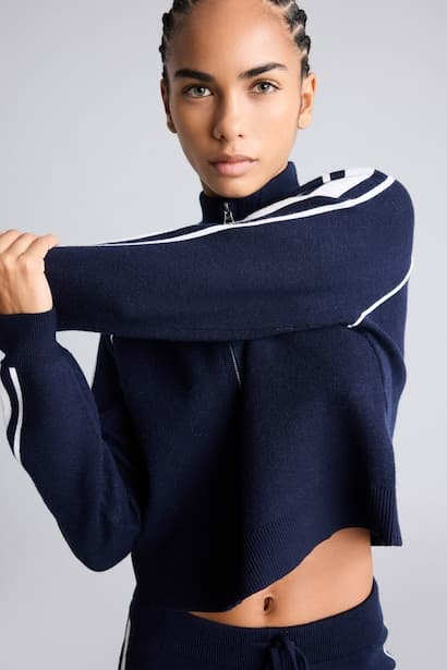 Standard Fit Zip-Up Cardigan