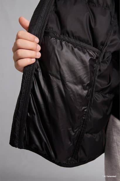 Girl Waterproof Hooded Down Puffer Jacket Coat (٣)