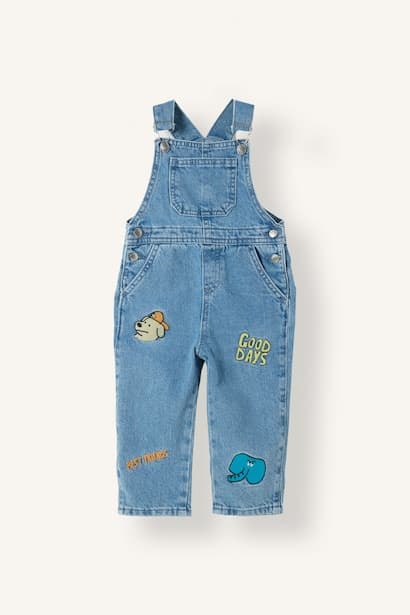 Baby Boy Cotton Denim Jumpsuit Overalls