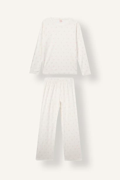 Regular Fit Velour 2 Piece Pyjama Set Homewear Set (٣)