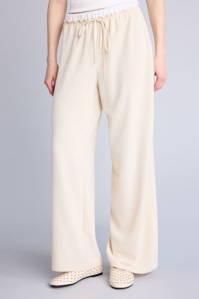 Regular Fit High Waist Wide Leg Aerobin Trousers (٤)