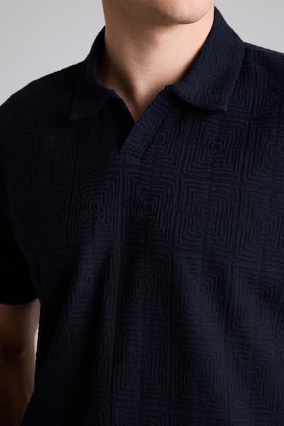 Regular Fit Blue Short Sleeve Polo T-Shirt (٤)