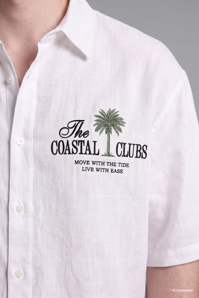 Oversize Fit 100% Cotton Printed Short Sleeve Shirt (3)