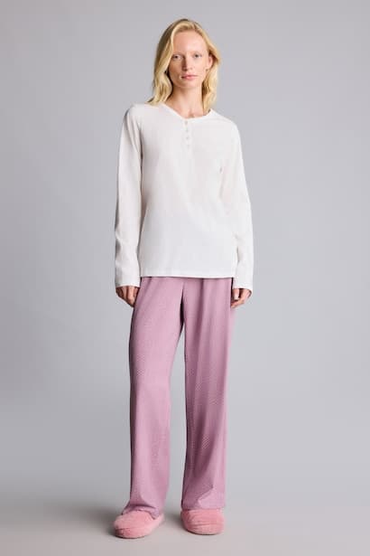 Relax Fit Cotton 2 Piece Pyjama Set Homewear Set